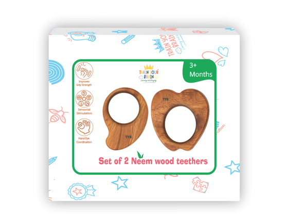 Neem Wood teethers (ages 3+ months)